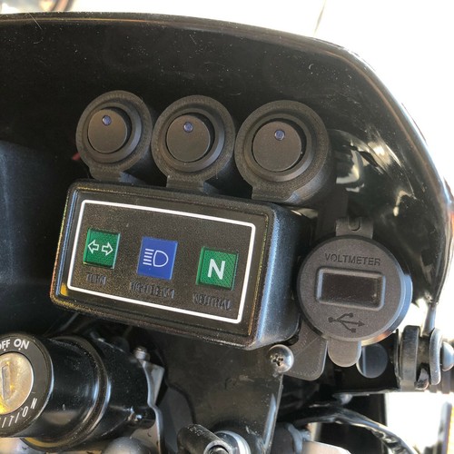 Yamaha TW200 12V USB / Voltmeter / Wippschalter Montage Panel, 4 Größen, ohne Steckdose - Bild 20 von 22