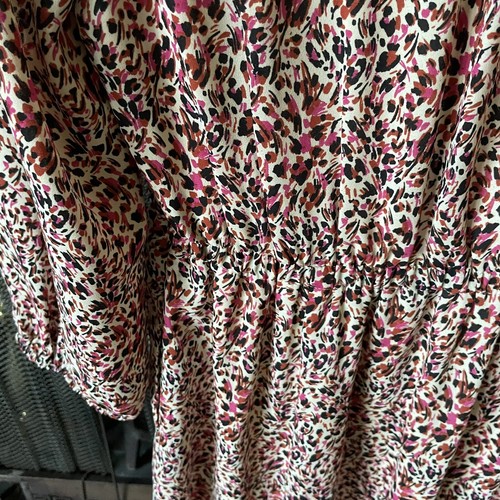 NWT Dr2 Daniel Rainn Dress Lined Floral Tan Red Pink Button Closure Women’s XS - Picture 7 of 10