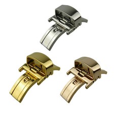 Butterfly Clasp Stainless Steel Buckle For Watch Strap Band 12 14 16 18 20 22mm