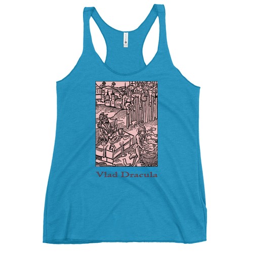 Feast of the Impaler Vlad Dracula Racerback Tank Horror Women’s Top - Picture 9 of 10