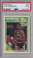 Alvin Robertson 1989 Fleer PSA 9 Mint Graded Card Milwaukee Bucks #90