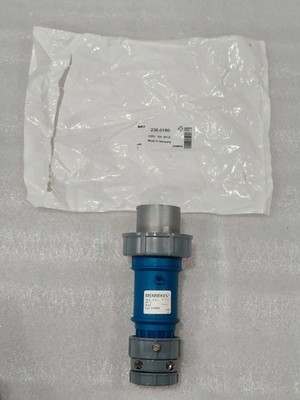 MENNEKES 236-0180 16A-230V BLUE PLUG CONNECTOR 2P+E FAST SHIPPING