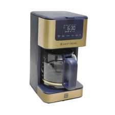 12-Cup Programmable Coffee Maker with Brew Strength - Blue/Gold - Timeless