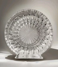 Vintage Cristal D’Arques Longchamp France Round Frame 24% Crystal Clock Base