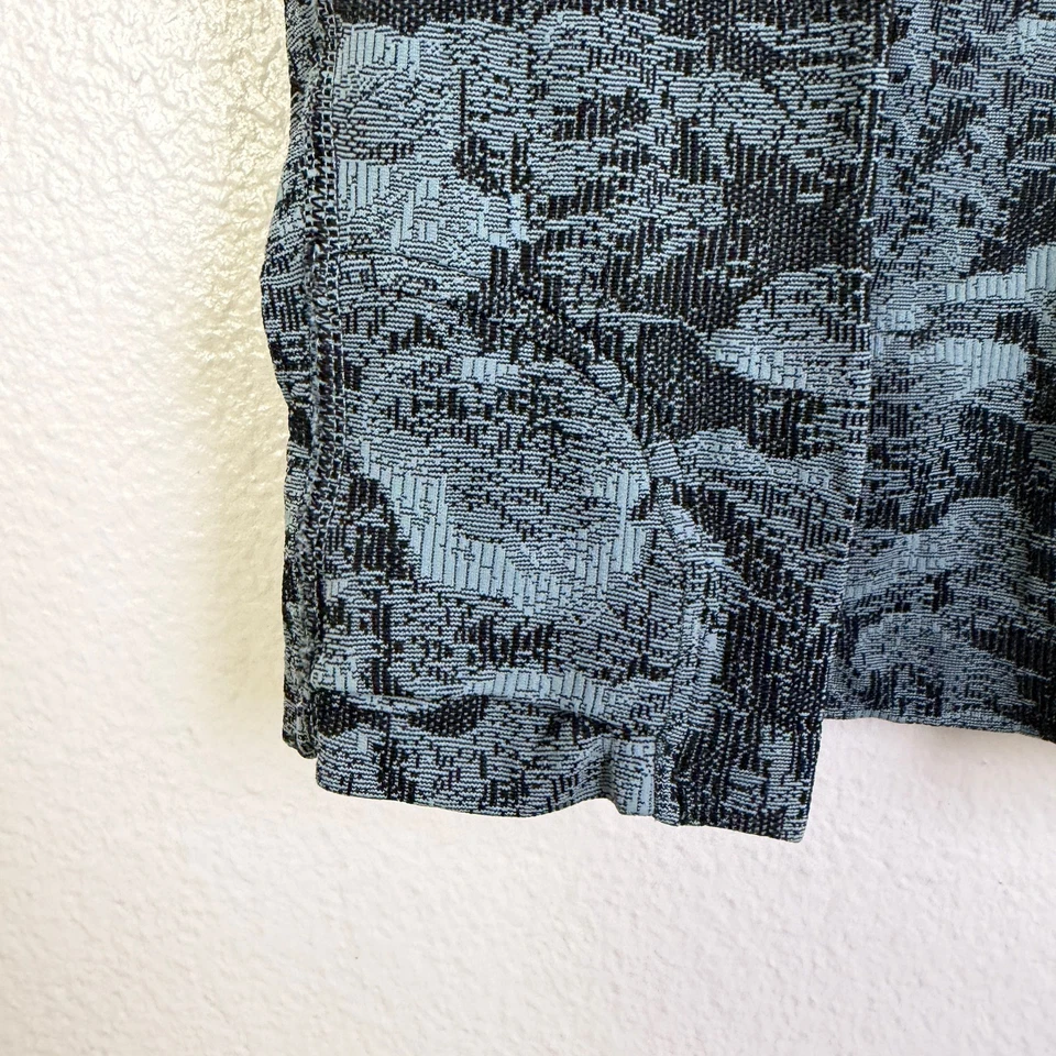 Top Athleta Momentum Mujer Medio Verde Negro Floral Manga Larga Correr Gimnasio Foto 4 de 4