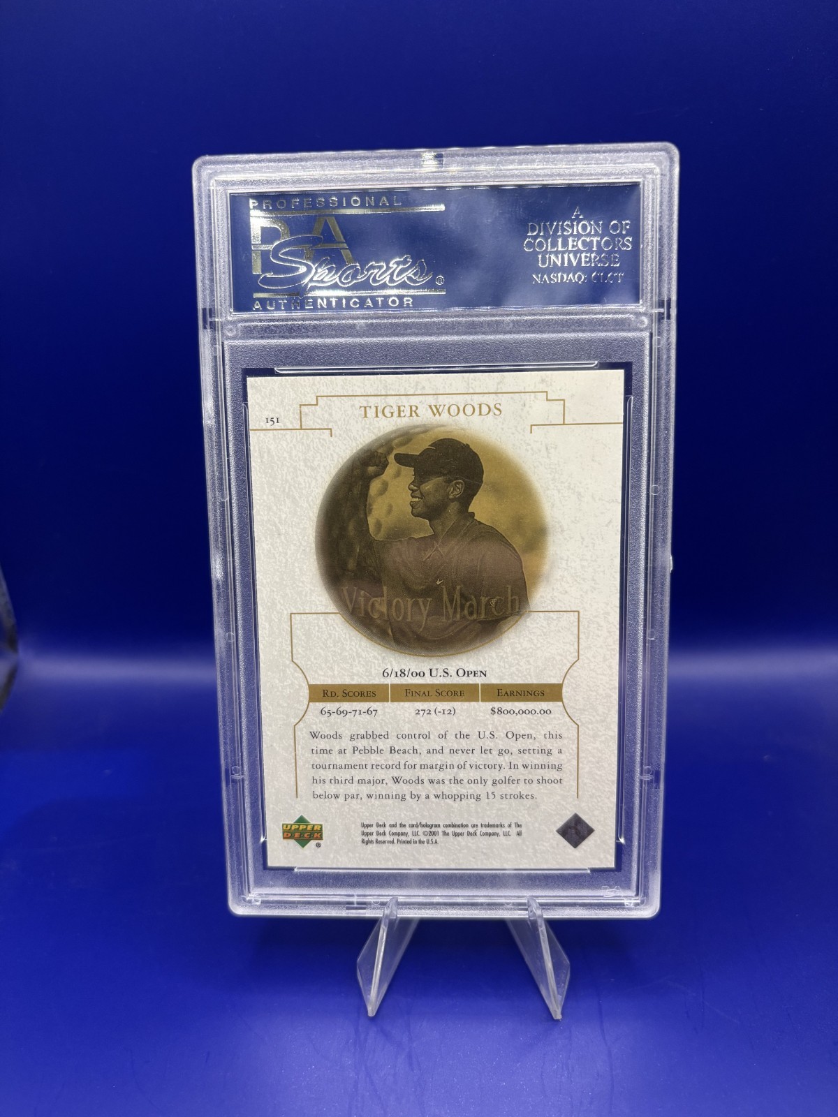 2001 Upper Deck - Victory March Tiger Woods #151 (RC) view 2