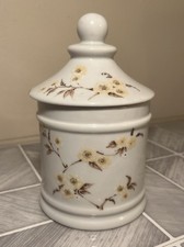 Hadida Bathroom Collection Floral storage jar with lid, excellent condition.