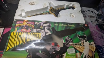 Dragon Dagger 1994 Mighty Morphin Power Rangers Bandai doesn't work Box MMPR