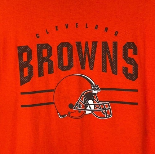 NFL Team Apparel Cleveland Browns Tshirt Mens Size 2XL Orange Fanwear - Picture 5 of 6