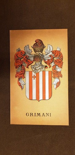 Stemma Grimani Famiglia nobile Cromolitografia del 1880 Annuario nobiltà - Picture 1 of 1