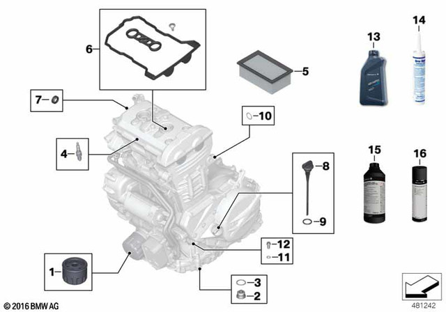 Genuine BMW-Motorrad Spark Plug 12127690603