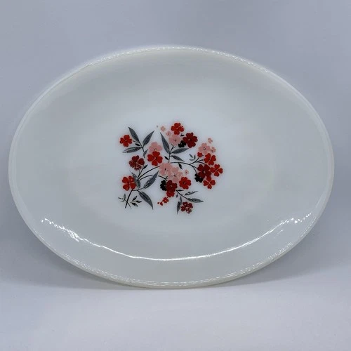Vintage Anchor Hocking Fire King Primrose Oval Serving Platter Dish 12" L x 9" T