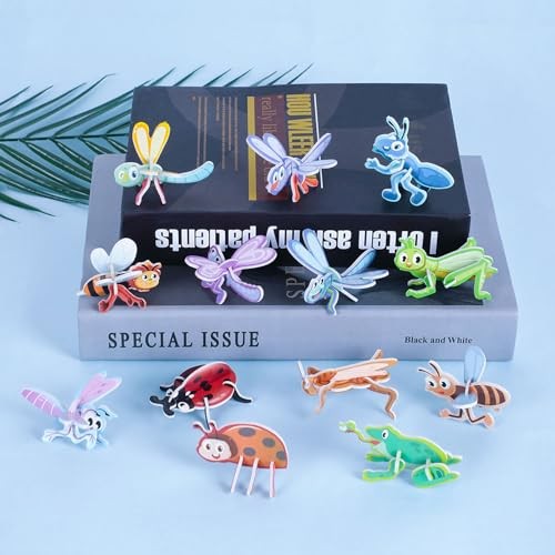  3D Puzzle für Kinder, 25 Teile Papier Cartoon Puzzle Wald Thema Insekt - Bild 7 von 7