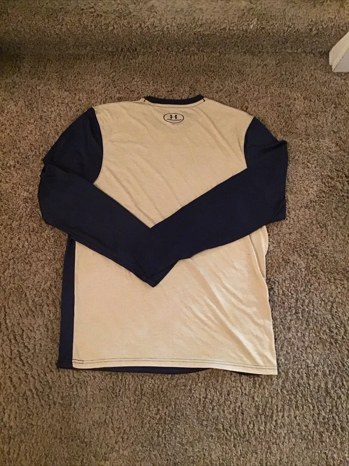 Men’s Under Armour Naval Academy Midshipmen Football Lacrosse Shirt Size M - Image 2 of 2