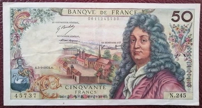 Billet Français 50 Francs Racine Belle Qualité - Photo 1/2
