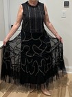 Anthropologie Wedding Outfit Skirt Top Blouse Set Black Gold Size XL — photo 5