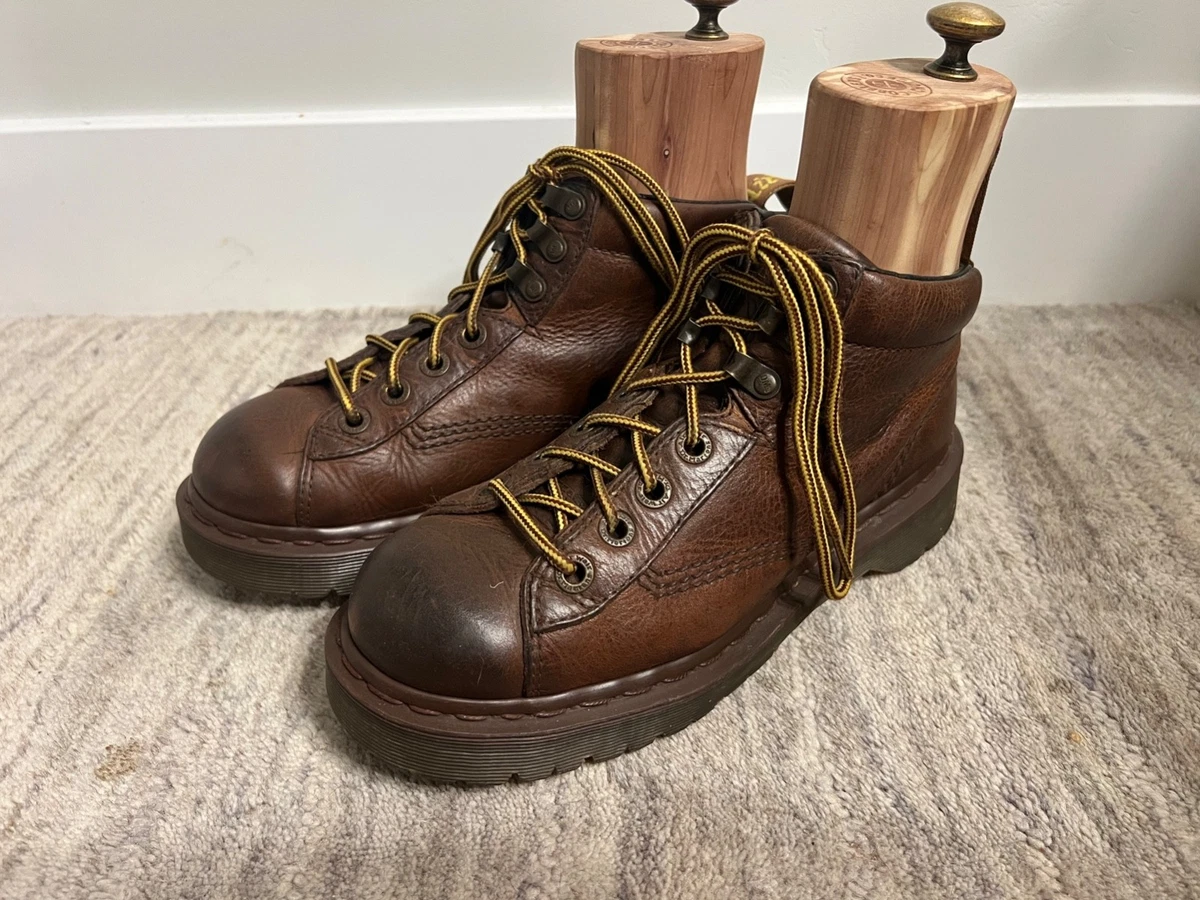 Dr. Martens 8287 Tan Leather Chunky Ankle Boots Mens 6 Womens 7 Vintage Lug Sole Dr Martens England Air Wair Ankle Boots 8287 Brown Leather  main image 3
