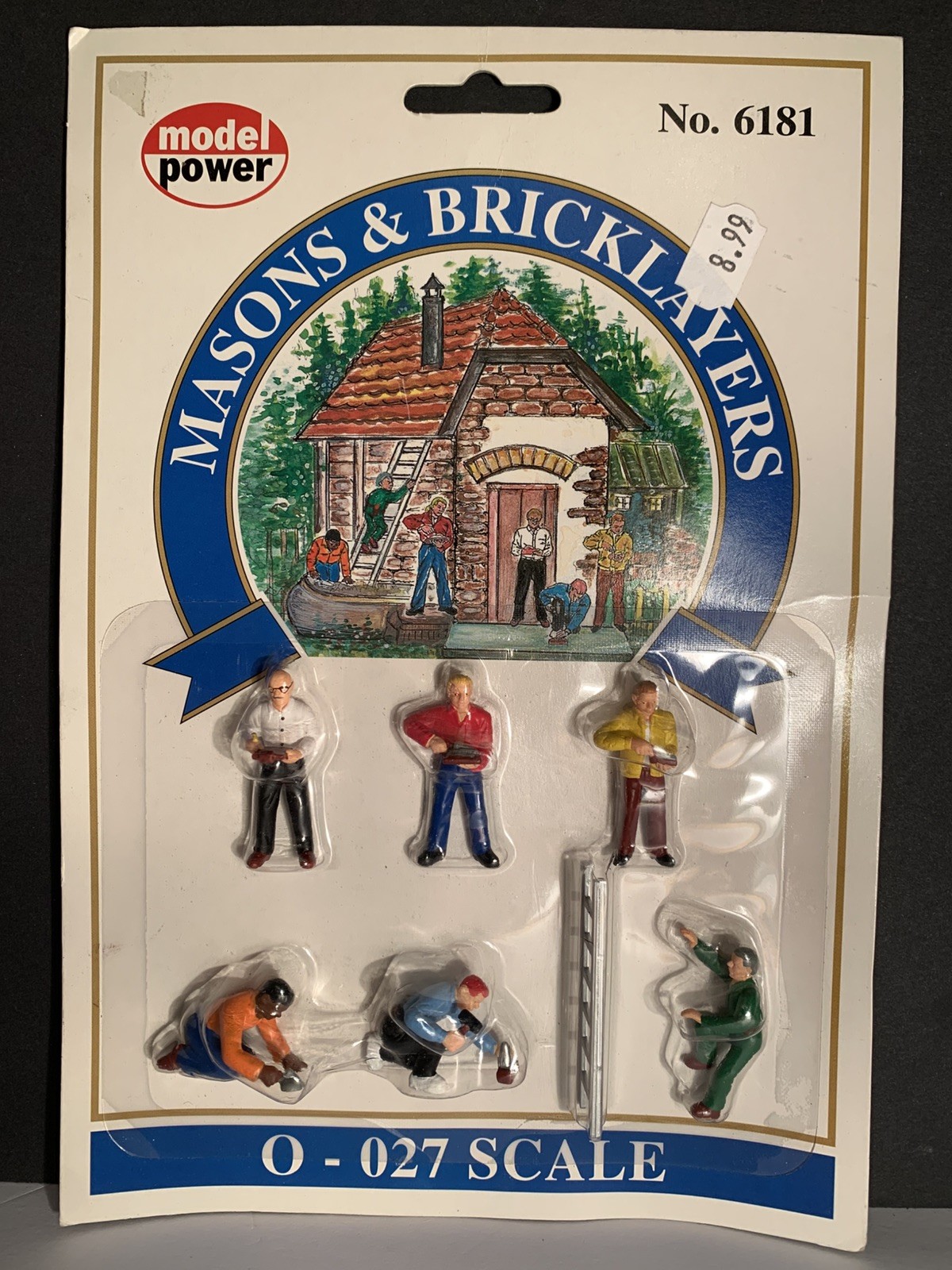 NEW MODEL POWER MASONS & BRICKLAYERS #6181 O-027 SCALE 6 FIGURES & LADDER