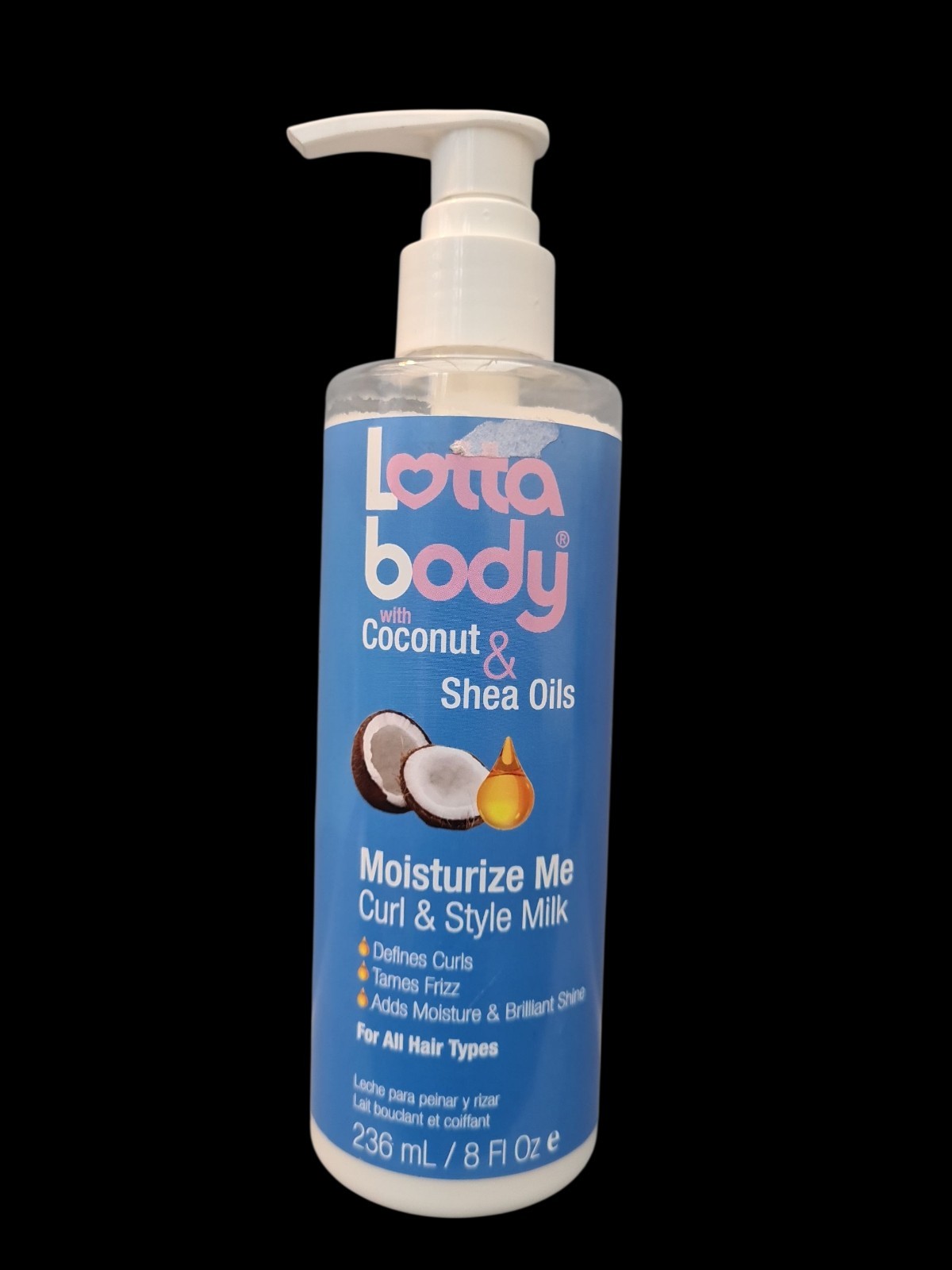 Lottabody Coconut & Shea Oils Moisturize Me Curl & Style Milk 8oz (236ml)