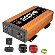 watt Power Inverter Pure sine WaveW 12v to 110v for car Vehicles Truck 3000