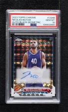 2023 Chrome Black Geometric Refractor 2/2 Nicolas Batum PSA 10 GEM MT Auto 3hd