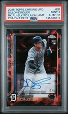 2025 TOPPS CHROME UPDATE RC AUTOS #DD DILLON DINGLER 7/8 PSA 9 AUTO 10