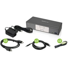 IOGEAR 2-Port DisplayPort KVMP Switch with USB 3.0 Hub TAA Compliant