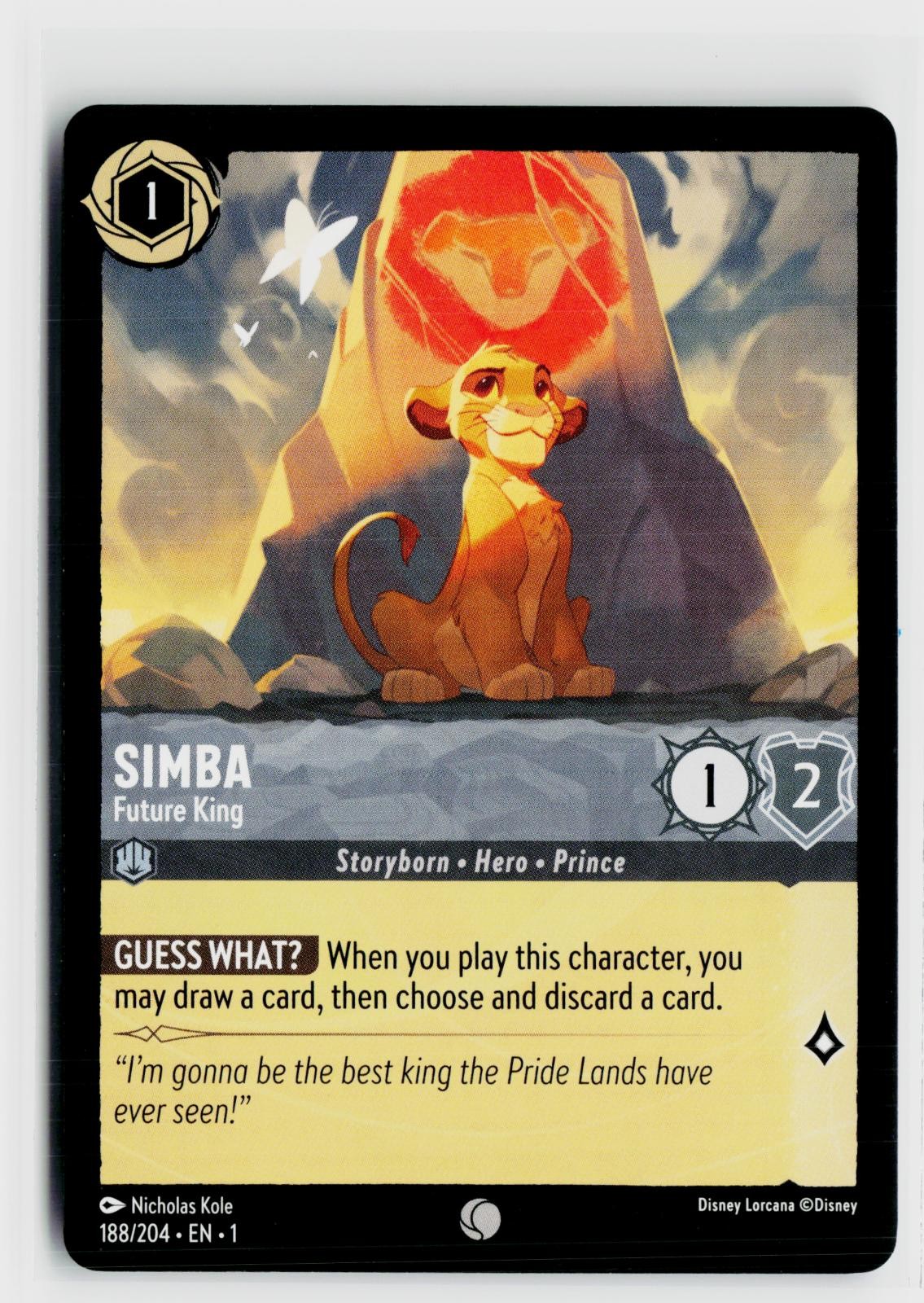Simba - Future King 188/204 Common The First Chapter Lorcana Near Mint