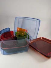 Rare GSI Outdoors Infinity Camper 4 Person Table Set Brightly colored BPA Free