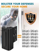 Child Proof Door Lock Reinforcement Security Latch Set Black 3-Pack Screws