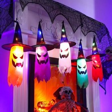 Halloween Witch Hat String Lights LED Glowing Garden Party Decor