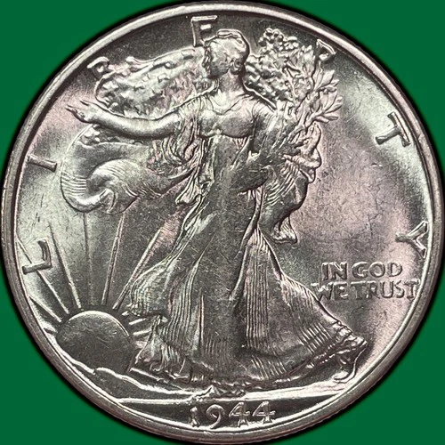 1944-S Walking Liberty Half Dollar Uncirculated UNC Coin #33418
