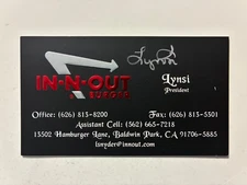 LYNSI SNYDER autograph In-N-Out Burger CEO President signed business card