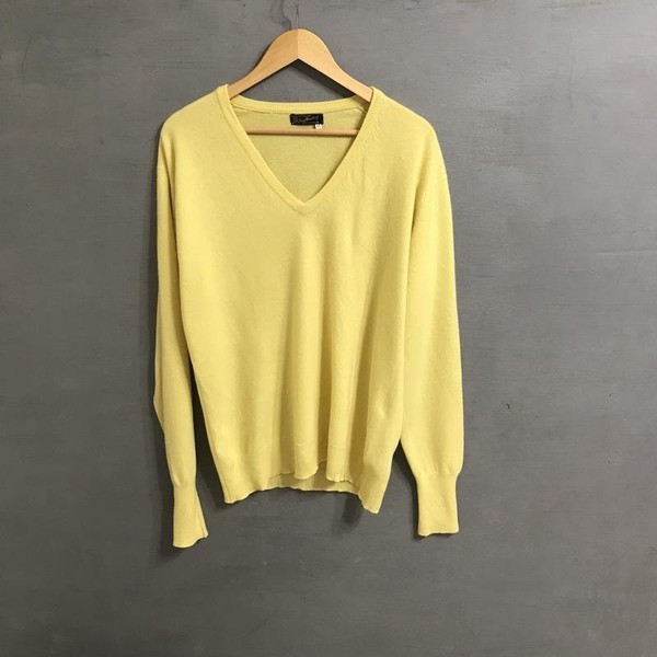 Men Jones Armstrong Pullover Yellow Cashmere 42 /