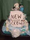 "New To The Crew Diaper Cake For A Boy"