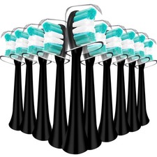 Replacement Toothbrush Heads Compatible with 1 Count Pack of 10 , Black