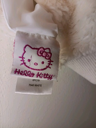 Hello Kitty Girls VEST Reversible Child Size 8 Faux Fur Leather-White-Zipper - Picture 3 of 6