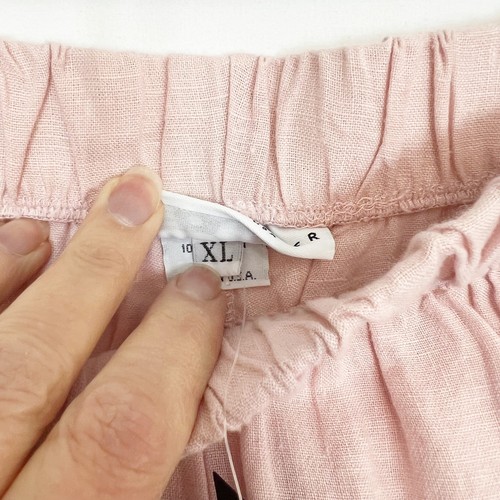 Bryn Walker NWT 100% Linen Pink Wide Leg Flood Pant Women's XL - Picture 11 of 17
