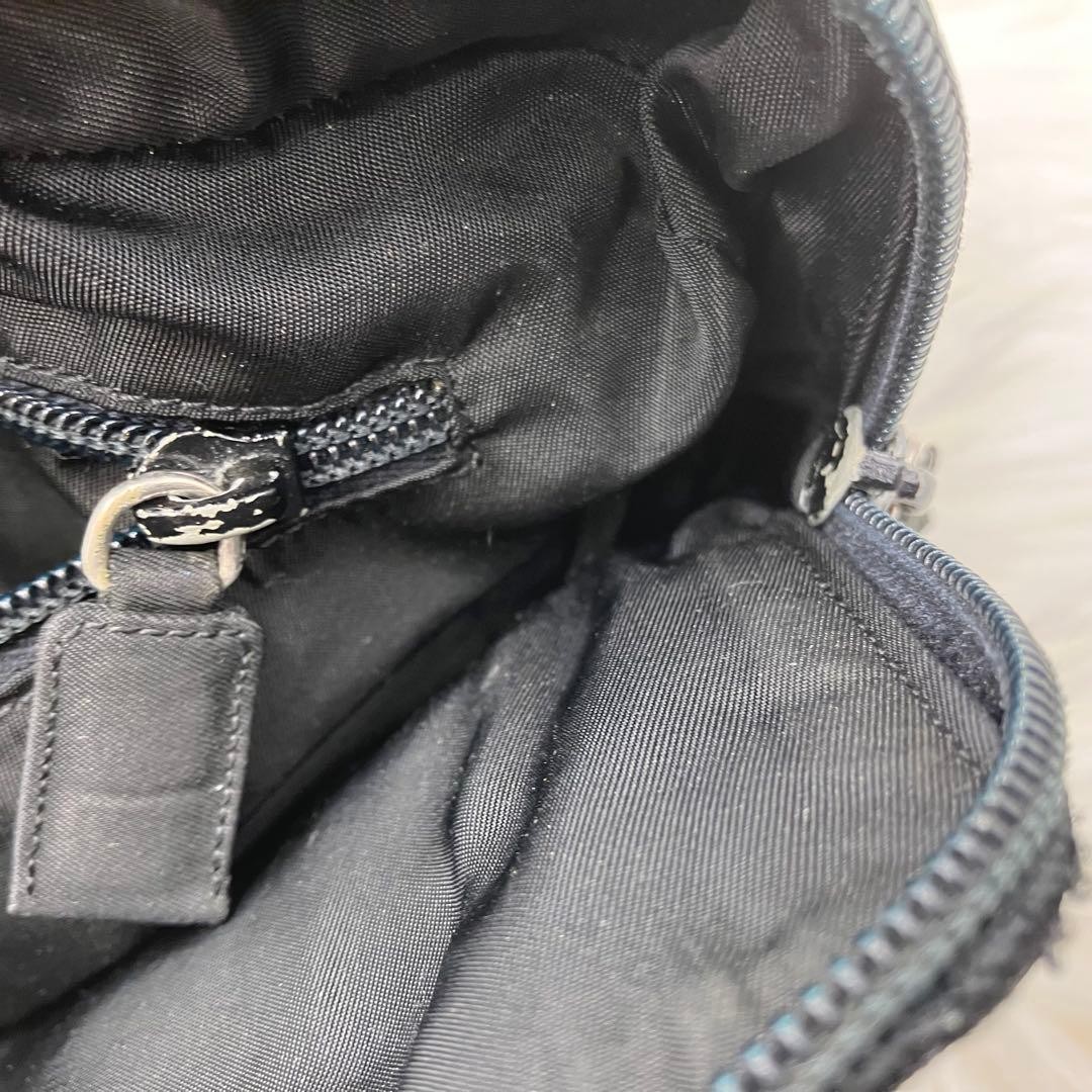 PRADA Triangular Plate Nylon Tote 2 Layer Bag Bla… - image 13