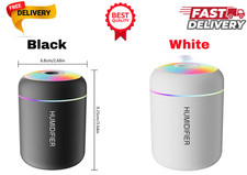 Mini USB Air Humidifier Essential Oil Aroma Diffuser LED Mist Home Car