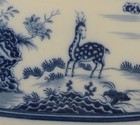 Antique Thomas Dimmock Blue Staffordshire 17" Platter Chinese Nanking Stag 1840 — photo 8