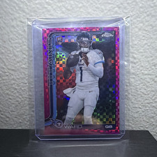 Topps 2025 Topps Chrome Cam Ward #314 Purple Mojo Refractor RC Titans