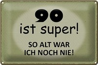 Schild Blech Spruch -Made In Germany- 30X20Cm 90 Jahre JubiläUm Geburtstag Metal