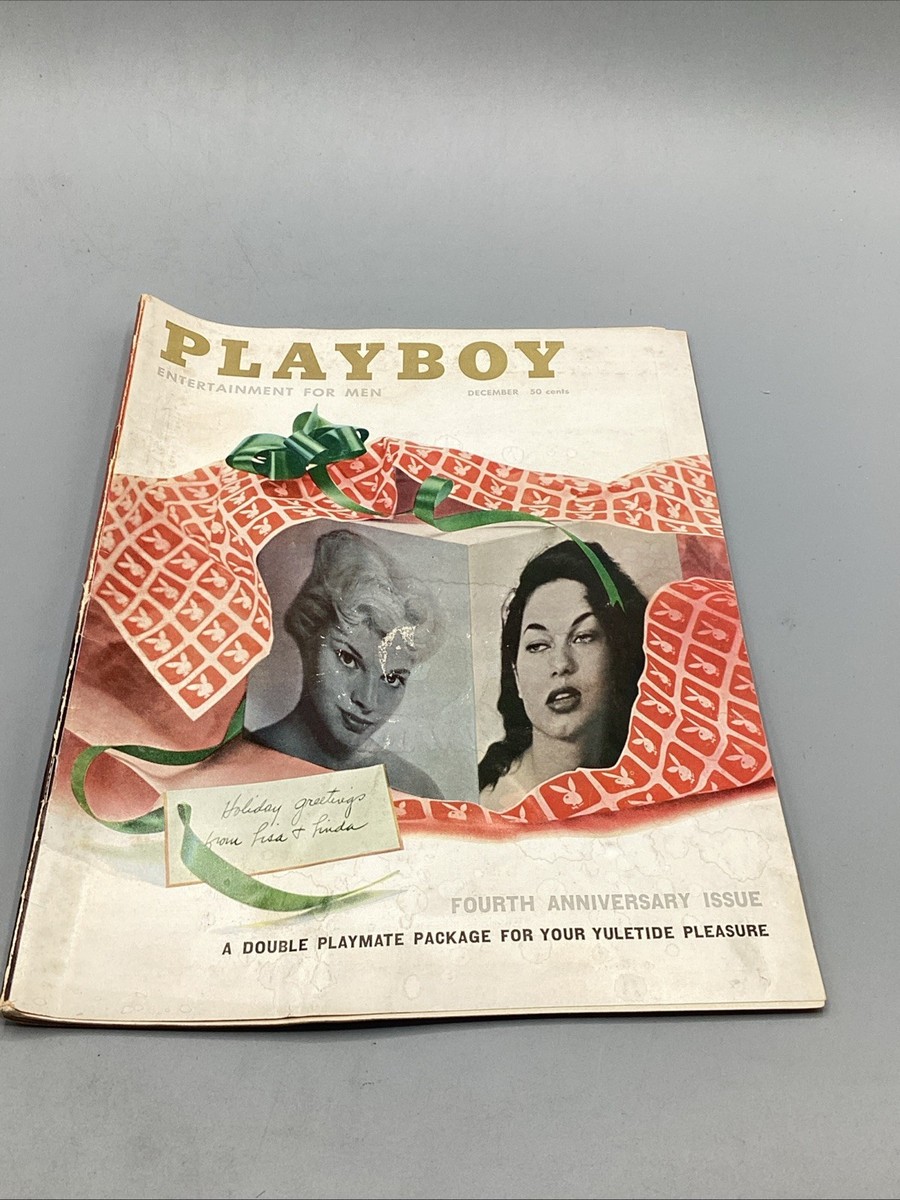 プレイボーイ　エイドリアナ Vintage Playboy Magazine December 1957, 4th Anniversary Issue-With