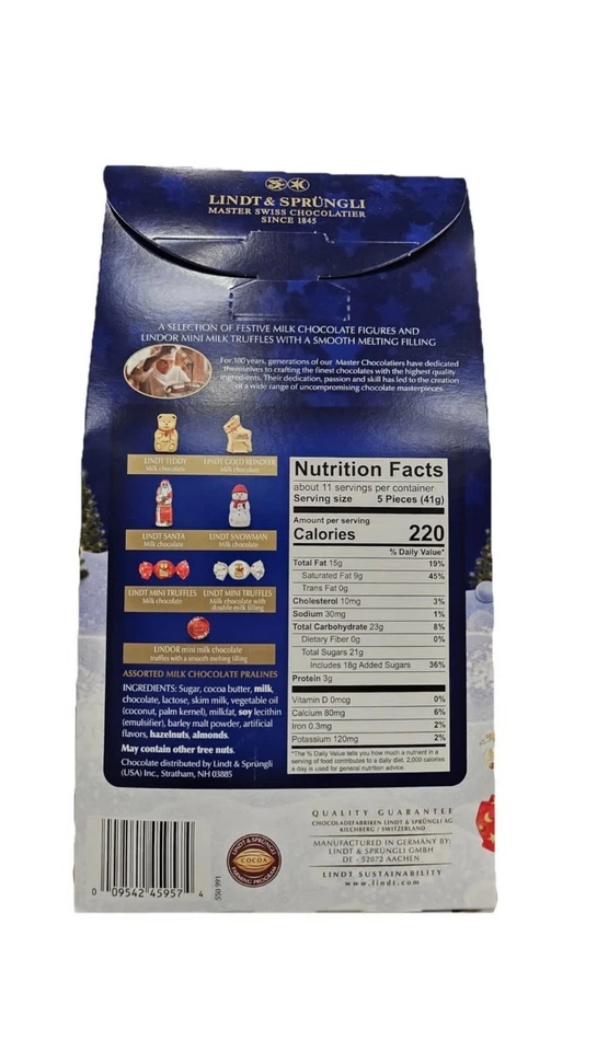 Lindt Teddy Una Selección de Figuras Festivas de Chocolate con Leche, 55 Piezas Navidad Foto 2 de 4
