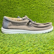 Hey Dude Wally Paisley Mens Size 13 Chocolate White Casual Walking Slip-On Shoes