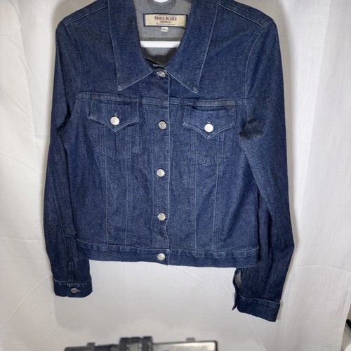 Paris Blues Vintage 90s Y2K Jacket Womens XL Dark Wash Made In USA Jean - Picture 3 of 22