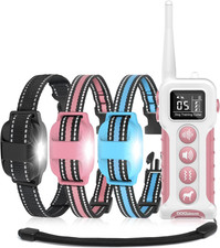 Dog Training Collar for 3 Dogs, No Shock Vibrating Dog Collar 3 Pack - Rechargea