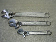 Minty!  Sears Craftsman  3pc Adjustable Wrench Set 6/8/10” 44611   In Pouch!