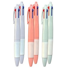 6 Pack 0.5mm Fine Point 4-in-1 Colored Pens Retractable Oil Gel Multicolor